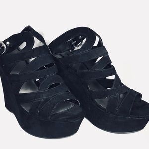 G by Guess Black Wedges